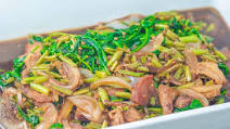 Pork and Kangkong Guisado Pork and Kangkong Guisado