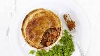 Minced beef pie & minty mushy peas Minced beef pie & minty mushy peas