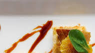 Seared foie gras on toasted brioche with caramelised orange Seared foie gras on toasted brioche with caramelised orange