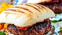 Spiced Lamb Burger with Tzatziki and Chilli Jam Spiced Lamb Burger with Tzatziki and Chilli Jam