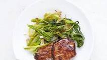 Hoisin pork with garlic & ginger greens Hoisin pork with garlic & ginger greens