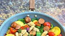 Keto Low-Carb Cajun Chicken, Sausage, and Vegetable Skillet Keto Low-Carb Cajun Chicken, Sausage, and Vegetable Skillet