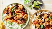 20-Min: Ranchero Shrimp with Black Beans & Cilantro-Lime Rice 20-Min: Ranchero Shrimp with Black Beans & Cilantro-Lime Rice