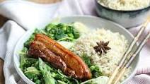 Teriyaki Pork Belly with Sesame Greens Teriyaki Pork Belly with Sesame Greens
