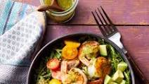 Charred Shrimp, Pesto & Quinoa Bowls Charred Shrimp, Pesto & Quinoa Bowls